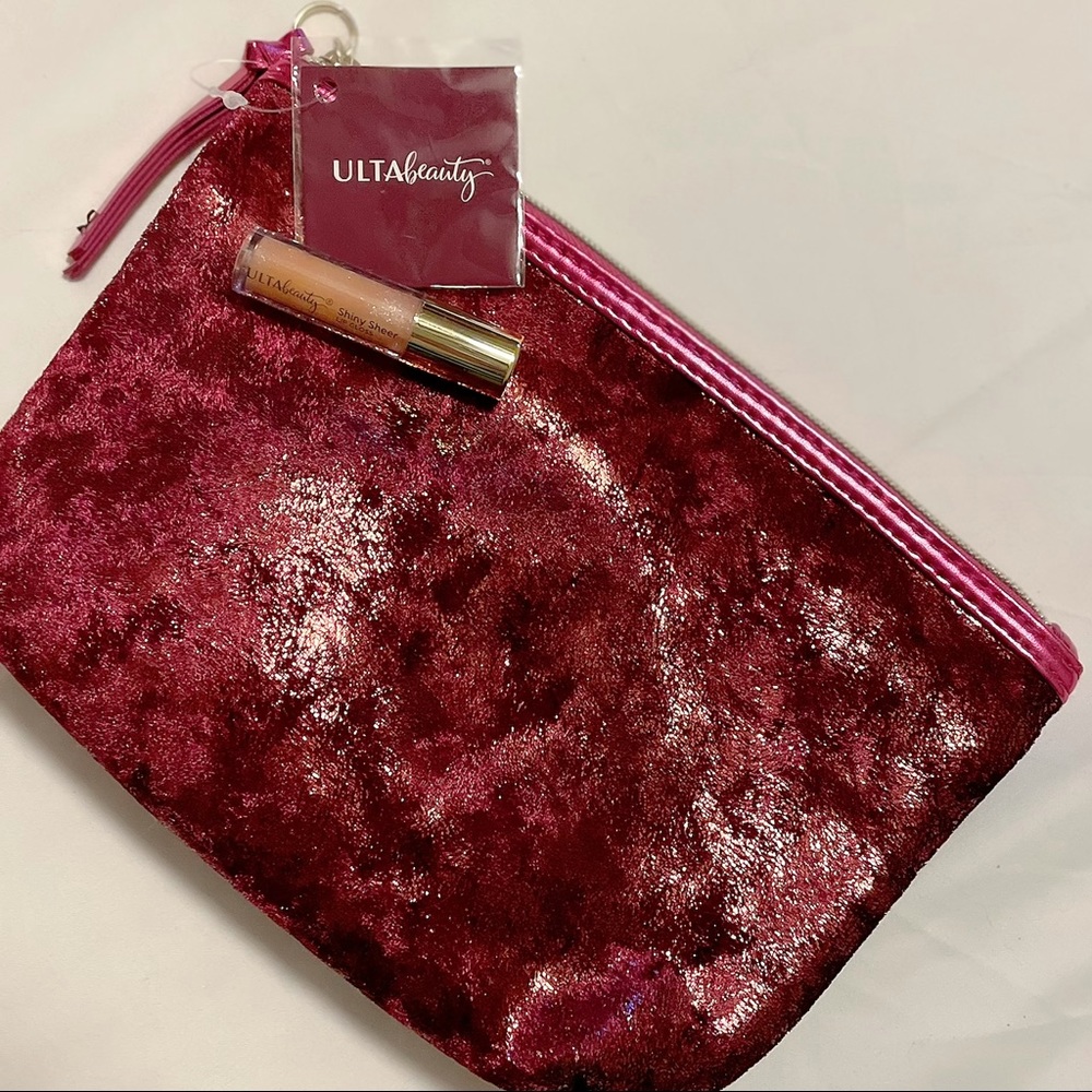 NWT ulta cosmetics bag with bonus lip gloss!